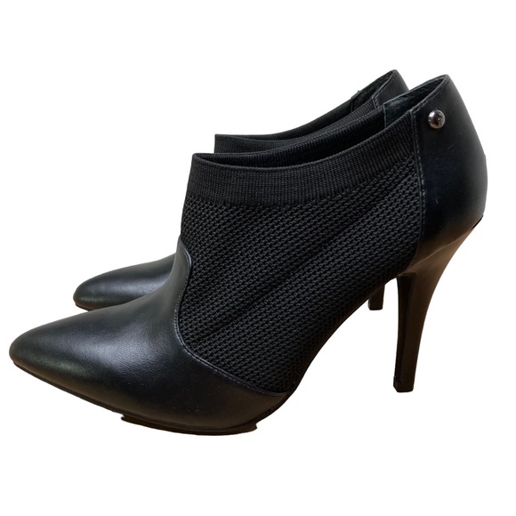 SIMPLY VERA VERA WANG “Warsaw” Black Leather High Heel Boots/Booties, 7.5M - Picture 2 of 10